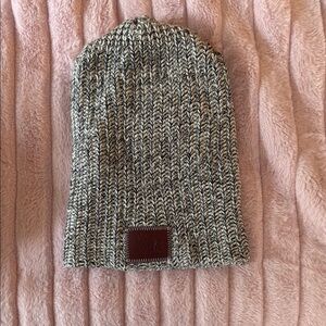 Love Your Melon Black and White Knit Beanie